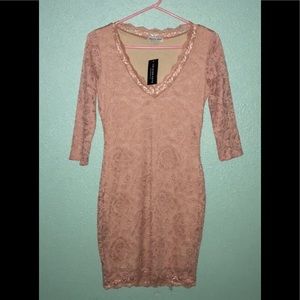 Muave mesh mini dress